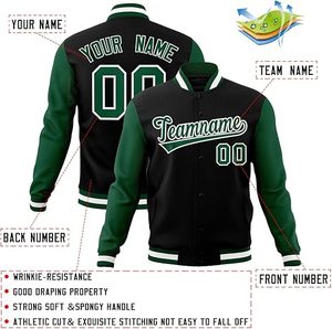 Hommes de haute qualité sur mesure Baseball Letterman Varsity veste col montant prix de gros manches en cuir pour la vente d'hiver - Product Image 3