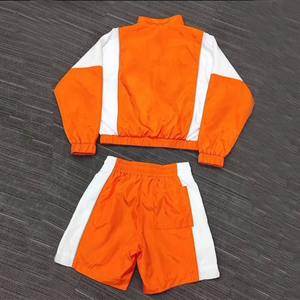 Conjunto cortavientos de nailon al por mayor, conjunto corto de talla grande para hombre, conjunto corto de 2 piezas con logotipo bordado a prueba de viento para hombre - Product Image 5