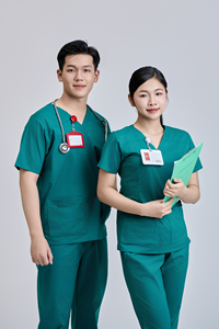 Juego de exfoliante médico unisex FMF | 52% algodón 45% poliéster 3% tela de Spandex DE LA WFX-CVC | Detección de la aguja | Hecho vietnamita | - Product Image 4