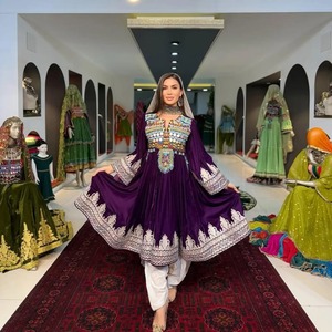 ชุดเดรสแบบดั้งเดิมสไตล์ใหม่ของชนเผ่าสไตล์วินเทจแบบชาวอัฟกานิสถาน/ปากีสถานชุดเดรสลำลองออกแบบโลโก้ได้ตามต้องการ - Product Image 5