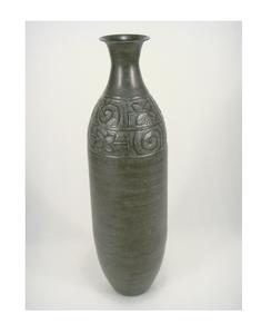 Vase de bouteille en aluminium de nickel martelé par vase argenté de long cou pour décoratif à la maison - Product Image 6