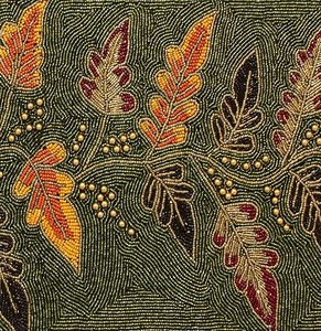 Christmas Decorative and Leaves Design Beaded <b>Runner</b> Placemat <b>Dining</b> <b>Table</b> Fancy Mat Handmade Decorative <b>Runners</b> for Wedding - Product Image 6