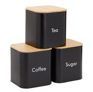 Boîte métallique de forme carrée Récipient de qualité supérieure fait à la main Boîte métallique de table de luxe en gros de finition noire - Product Image 1