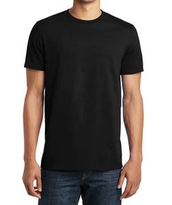 Personalización al por mayor de camisetas de algodón puro 100%, camisetas de gran tamaño para hombres camisetas de cuello redondo de tela de punto en blanco ordinario - Product Image 1