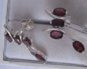 Shah Gems Women's Natural <b>Garnet</b> Drop <b>Earrings</b> 925 Sterling Silver Rose Gold Diamond Bezel Set Water Drop Shape - Product Image 1