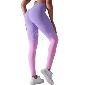 กางเกงเลกกิ้งออกกำลังกายผู้หญิงเอวยืดหยุ่นสูง ระบายอากาศ แห้งเร็ว สำหรับฟิตเนสและกีฬา ขายส่งแบบกำหนดเอง สินค้าขายดีใหม่ - Product Image 2