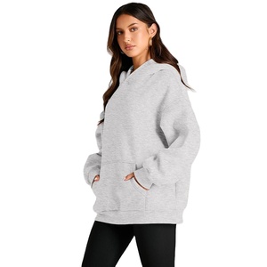 Sudadera con Capucha Extra Grande para Mujer, 350GSM, Estilo Casual Holgado, Estilo Urbano de Verano, Fabricante de Fábrica con Etiqueta Privada OEM Personalizada - Product Image 3