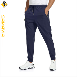 Men's Pants OEM Custom Knitted Sweatpants with Pockets Breathable Windproof Waterproof Anti Pilling <b>Elastic</b> <b>Waist</b> <b>Trousers</b> RTS - Product Image 5
