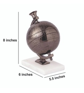 Pieza Decorativa Moderna de Metal con Forma de Globo, Acabado Plateado, Adorno Redondo para Mesa, Decoración para Sala de Estar, Uso en Interiores - Product Image 3
