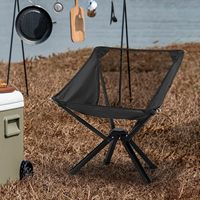 Chaise de camping pliante moderne, légère et portable, avec structure compacte en acier inoxydable, montage facile, supporte 250 lb, pour adultes, voyages en plein air