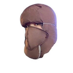 Nuevo pasamontañas de esquí a prueba de viento para hombres y mujeres, sombreros de bombardero acolchados de invierno, gorras con máscara, orejeras desmontables, sombrero de piloto - Product Image 1