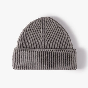 Gorro de punto liso, cálido, suave y acogedor, forrado de lana, ajustable, elegante, para exteriores, para clima frío. - Product Image 6