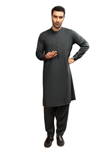 Conjunto de Kurta de lujo para hombres | Shalwar Kameez tradicional para Eid - Product Image 2