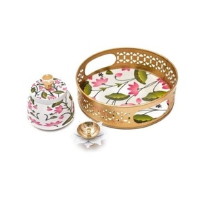 Bandeja Pichvai de metal de grado premium con superficie pulida y diseño liviano para el ritual diario Puja y la decoración de festivales - Product Image 2