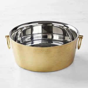 Cubo de hielo de metal de calidad superior de acero inoxidable con mango, elegante, duradero y perfecto para fiestas y uso en el bar del hogar - Product Image 2