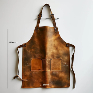 Delantal de soldadura de cuero de vaca resistente al calor trabajo de soldadura de cuero dividido delantal resistente al fuego - Product Image 2