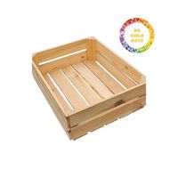 Boîte en bois pour fruits Caisse de stockage rustique artisanale Conteneur en bois décoratif durable pour la maison et le magasin