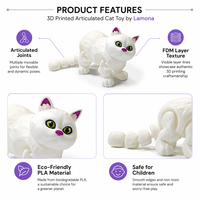 3D-Gedruckte Artikulierte Katze Bewegliche Fidget-Figur 12+ Unisex Öko-PLA Direkt vom Hersteller für Erwachsene