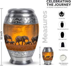 Elephant Adult <b>Urns</b> for Human Ashes for Mom Cremation Adult Ash Women <b>Urn</b> <b>Large</b> Male Adult Custom Size Funeral Supplies <b>Urn</b> - Product Image 2