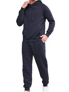 Conjuntos de chándal para hombre de nuevo diseño 2024, chándal con capucha de Color sólido a la moda para hombre, chándal para correr, traje deportivo para hombre - Product Image 2