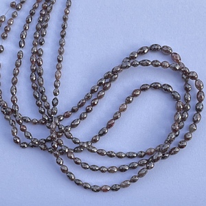 4mm 6mm 8mm Natural <b>Red</b> Diamond Faceted Oval Barrel <b>Beads</b> Strands for Jewelry Making Necklaces Bracelets Wholesale Price Alibaba - Product Image 1