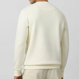 Sudadera con capucha Unisex con cuello redondo 100% algodón grueso Gsm bordado cuello redondo invierno sudadera de gran tamaño logotipo personalizado sudadera sólida para hombre - Product Image 3