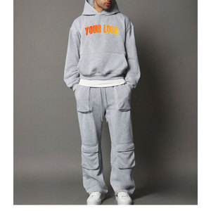 <b>Men</b> Winter Tracksuit High Quality 2 Piece Set <b>Men</b> Baggy <b>Cargo</b> Pants Set Tracksuits for <b>Men</b> and Multiple Pockets <b>Jogger</b> Set - Product Image 1