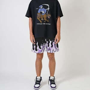 กางเกงขาสั้นผ้าแคนวาสผู้ชาย ระบายอากาศ แห้งเร็ว สไตล์สตรีท ลำลอง ออกกำลังกาย วิ่ง  แบบสปอร์ต สีดำ  รับสั่งทำ - Product Image 5