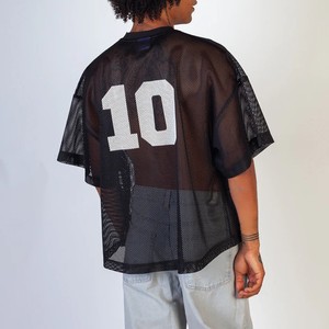 เสื้ออเมริกันฟุตบอลทรงบ็อกซี่ผ้าตาข่ายระบายอากาศได้ดีสำหรับผู้ใหญ่ พิมพ์ชื่อทีม ผลิตจากโพลีเอสเตอร์ 100% แห้งเร็ว ป้องกันแบคทีเรีย - Product Image 3