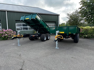 Remolque volquete de granja de 6 toneladas, remolques basculantes de Tractor, nuevos componentes de núcleo de neumático de eje usado, remolque basculante hidráulico, uso agrícola - Product Image 4