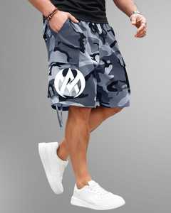 Streetwear pour hommes Camouflage Cargo Shorts Camouflage Design avec poches latérales Cordon de serrage à la taille Polyester Tissu Casual Wear Shorts - Product Image 5