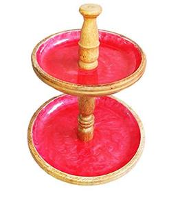 Support à gâteau en bois de style moderne fait à la main avec jambe en métal pour la décoration de table de mariage fabricant en gros exportateur - Product Image 3