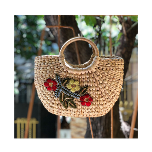 Bolso de mujer de jacinto de agua hecho a mano de primera calidad, bolso ecológico a la moda con precio bajo hecho en Vietnam - Product Image 4