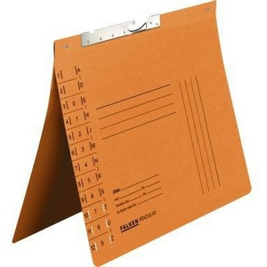 Falken Official DIN <b>A4</b> 320g/m Recycled Manila Cardboard File <b>Folder</b> with Organizational Imprint Orange Color - Product Image 1