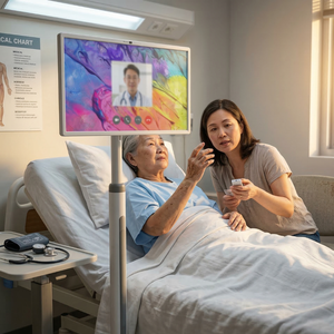 Pantalla Móvil Inteligente Inalámbrica de 32 Pulgadas con Android <span class=keywords><strong>13</strong></span>, Pantalla Táctil Giratoria con Ruedas Ocultas y Batería para Transmisión en Redes Sociales - Product Image 6