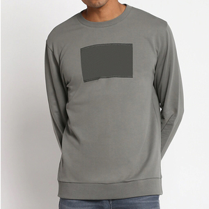 Sudaderas de poliéster personalizadas de talla grande para hombre, precio al por mayor para hombre, sudaderas de mezcla de algodón básicas de Color sólido para hombre a la venta - Product Image 1
