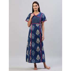 Camisón Largo Evolve para Mujer, Súper Suave y Cómodo, 100% Algodón Estampado, Cierre con Botones, Ropa de Dormir Tejida para Damas - Product Image 5