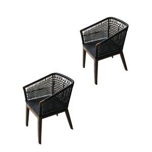 Chaise d'hôtel moderne en rotin avec pieds coniques, dossier ouvert, style contemporain, mobilier d'intérieur, usage commercial durable - Product Image 6