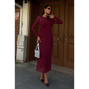 Vestido de Tul Premium 2829, Silueta Ajustada, Adornado con Piedras, Cintura Natural - Product Image 5