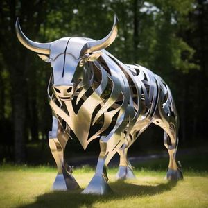 Figura de animal de aluminio pulido duradero diseñado para hogares modernos elegantes e ideas de exhibición artística decorativa - Product Image 4