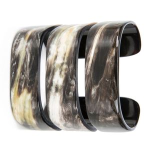 Boutons de manchette et bracelet en corne de buffle faits à la main de haute qualité, corne naturelle polie par un artisan, style animal, directement de BY HF CRAFTS - Product Image 3