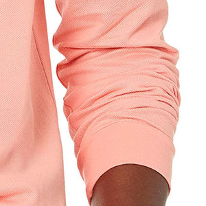 เสื้อโปโลสำหรับผู้ชายเสื้อโปโลแขนยาวระบายอากาศสีพื้นสำหรับผู้ชาย - Product Image 6