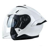 Casque de moto certifié DOT pour moto, VTT, motoneige, motocross, casque ouvert avec double visière pour adultes