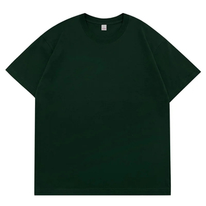 Camiseta de Manga Corta para Hombre, Verano, 260GSM, 100% Algodón, Corte Holgado, Color Sólido, Cuello Redondo, Transpirable, Informal - Product Image 2