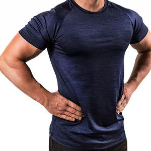 เสื้อยืดยิมสำหรับผู้ชายเสื้อยืดออกกำลังกายผ้าสแปนเด็กซ์แห้งผ้าคอตตอนดีไซน์ใหม่โลโก้ตามสั่งเสื้อยืดพิมพ์ลายดิจิตอล - Product Image 3