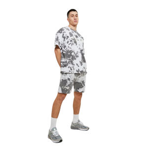 Conjunto de Camiseta y Pantalones Cortos Unisex con Lavado Ácido, Diseño de Logotipo Personalizado, 100% Algodón, Transpirable, Casual, Cintura Media, Conjunto de 2 Piezas para Verano - Product Image 3