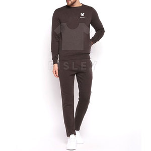 OEM Men's Long Sleeve Sweat Suit 100% Cotton High Quality Customized Solid Pattern Plus Size Lightweight Breathable Winter - Product Image 1