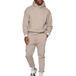 Ensemble de jogging technique en polaire personnalisé de haute qualité pour hommes, taille XXL, respirant, léger, pour la salle de sport, vêtements de sport d'hiver, survêtement uni rayé - Product Image 1