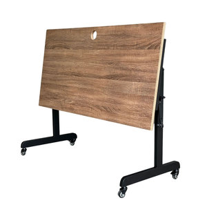 Minimally Designed <b>Foldable</b> Writing <b>Desk</b> with Wheels 120x50x75 Made of Melamine-Coated Plywood <b>Office</b> Furniture-SPD68173 - Product Image 1