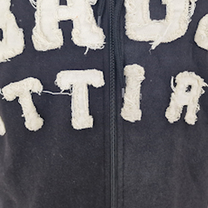 Sweat à capuche brodé zippé pull lavé à l'acide en couleur noire hommes sweats à capuche et sweat-shirt à fermeture éclair par ELEGANT SPORTS - Product Image 6